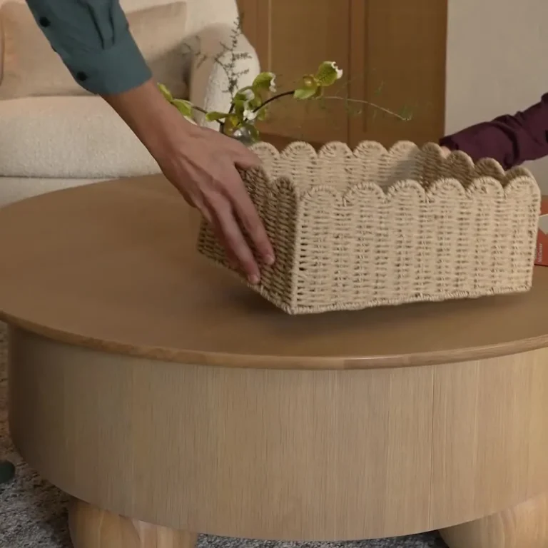 Sigrid 42.5_ Storage Coffee Table - White Oak