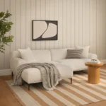 Abisko 94.5_ Left Sectional - Quartz White