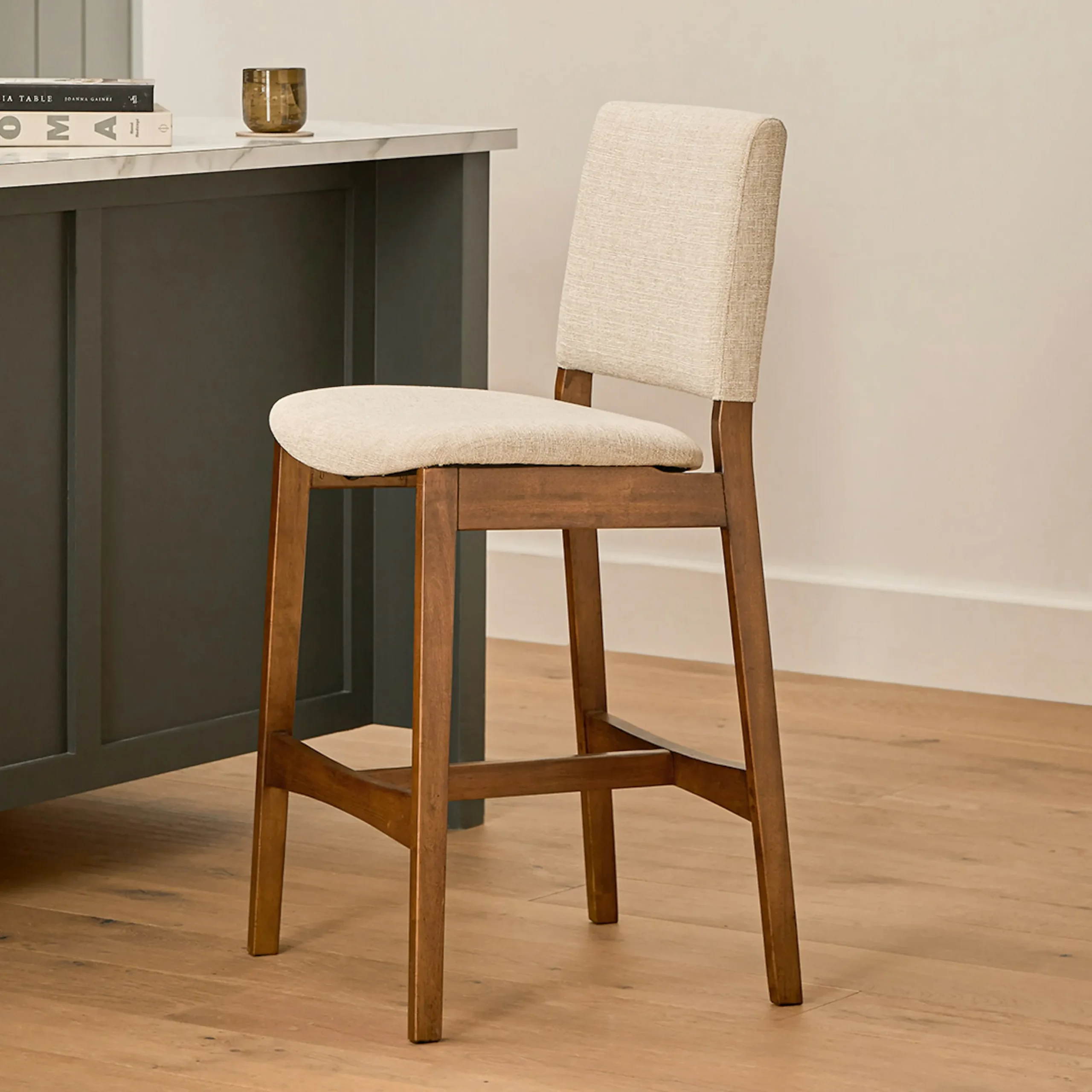 Nosh Counter Stool - Walnut and Chalk Gray - Image 2