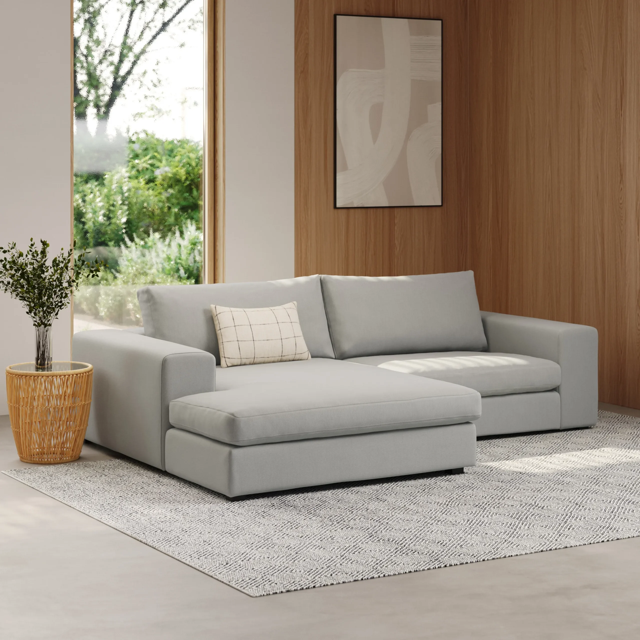 Beta 98_ Modular Left Chaise Sectional - Welsh Gray