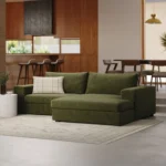 Beta 98_ Modular Right Chaise Sectional - Cypress Green