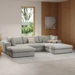 Beta 129.5_ Modular U Sectional - Welsh Gray