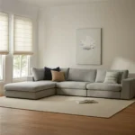 Beta 133.5_ Left Modular Sectional - Welsh Gray