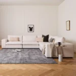 Beta 133.5_ Modular Corner Sectional - Quartz White