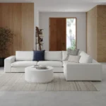 Beta 133.5_ Modular L Sectional - Quartz White