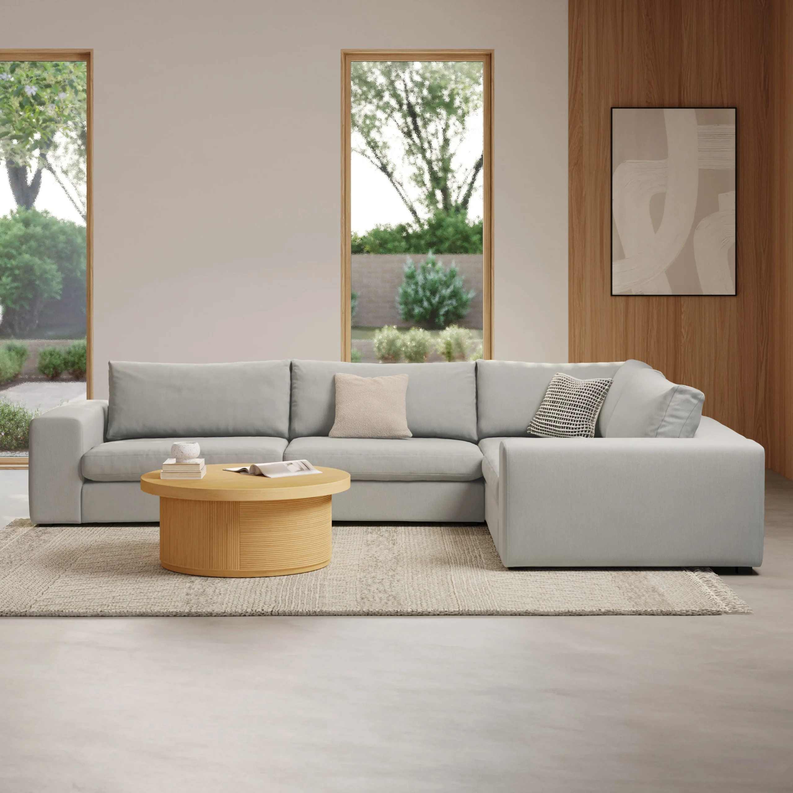 Beta 133.5_ Modular L Sectional - Welsh Gray