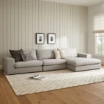 Beta 137.5_ Right Modular Chaise Sectional - Welsh Gray