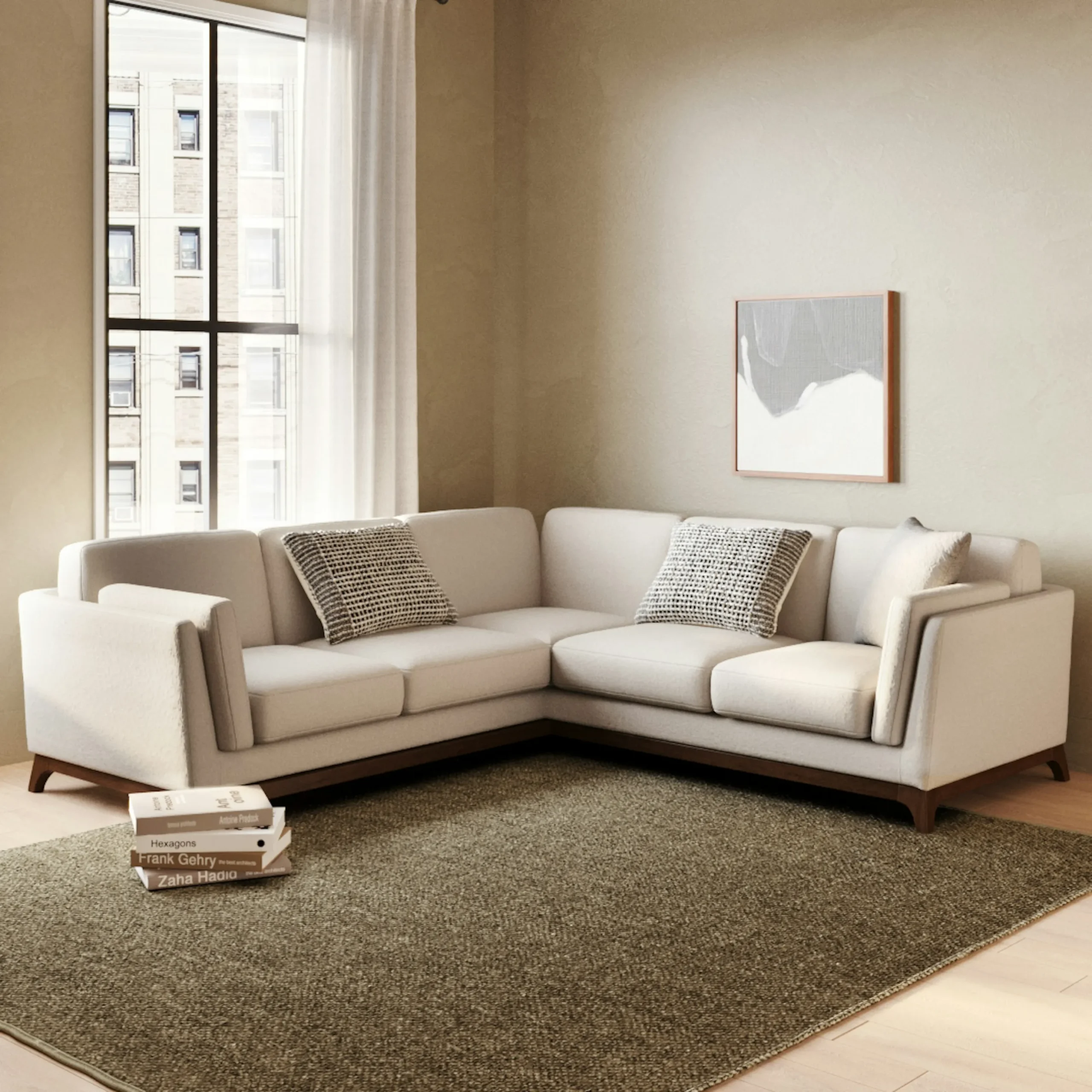 Ceni 88_ Corner Sectional - Chalk Gray