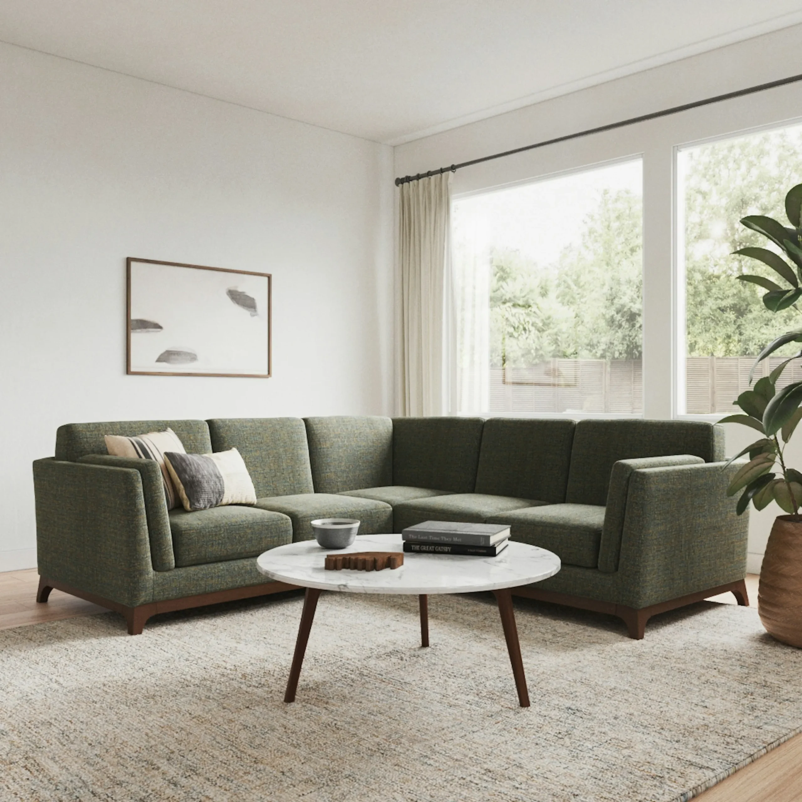 Ceni 88_ Corner Sectional - Hemlock Green