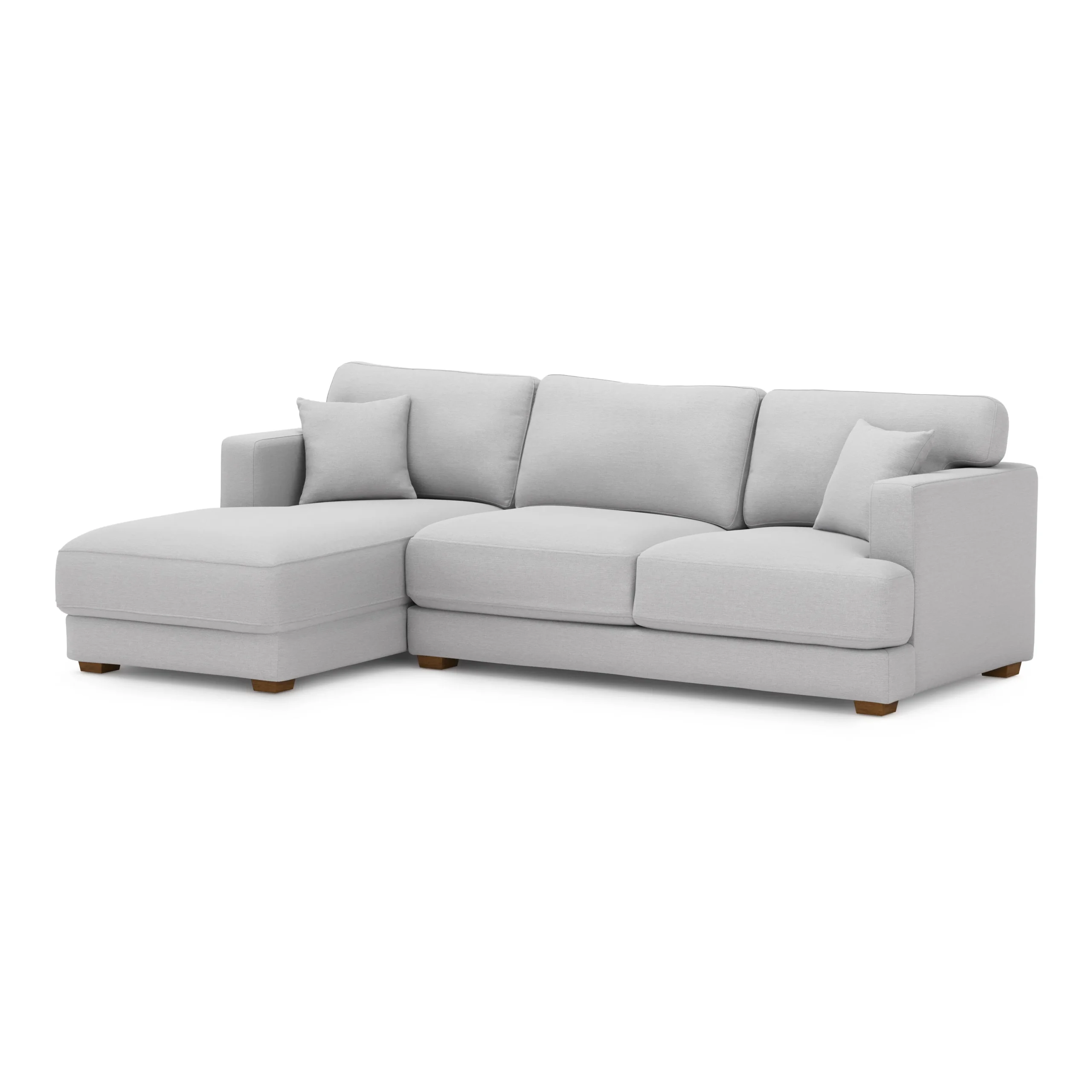 Dawn 100_ Left Sectional - Silver Ivory