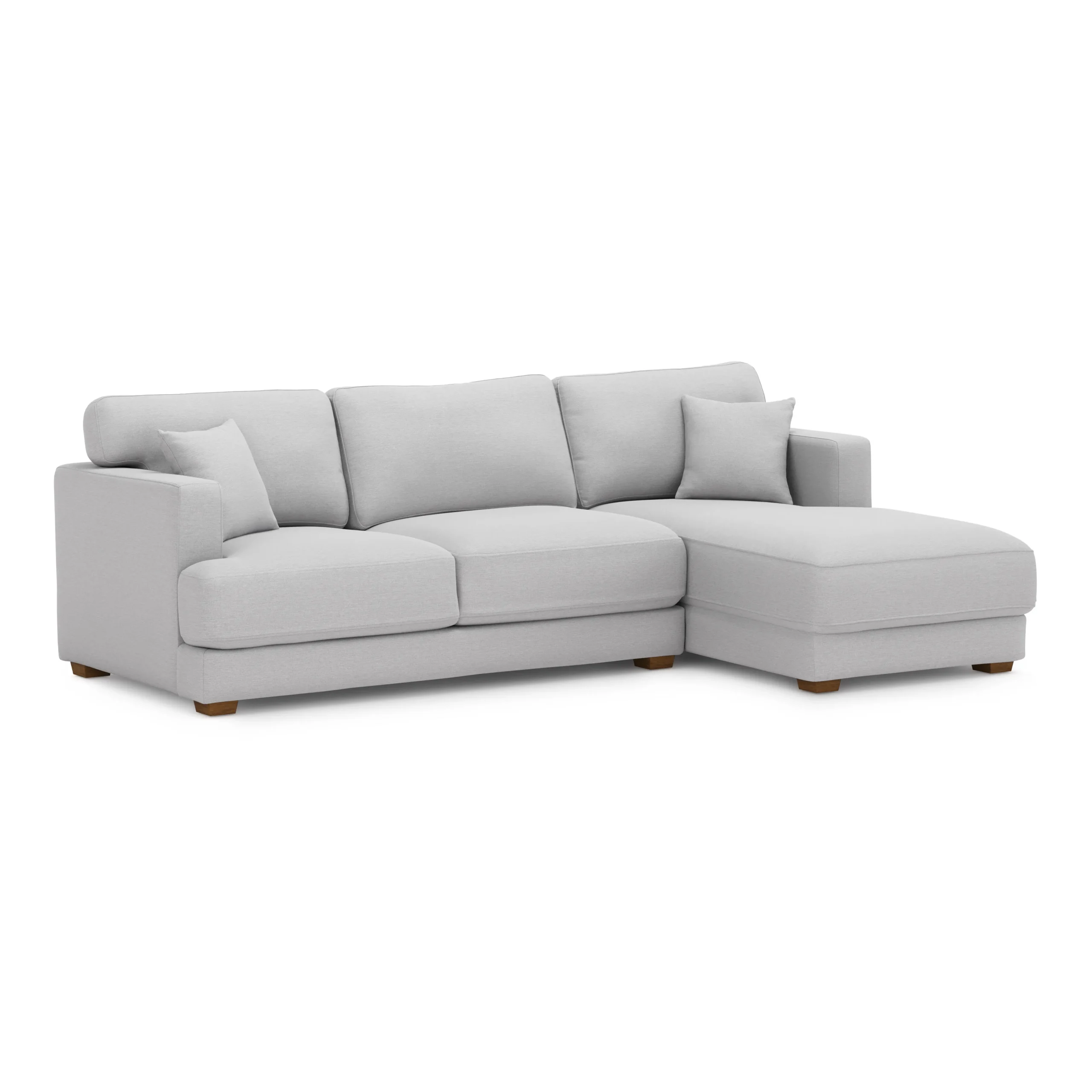 Dawn 100_ Right Sectional - Silver Ivory