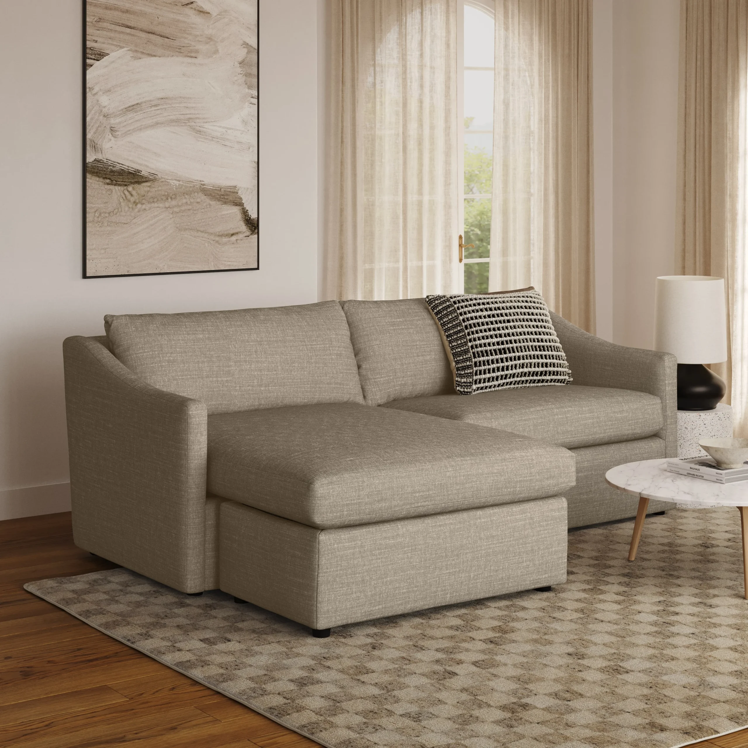 Landry 84.5_ Reversible Storage Sectional - Napa Taupe