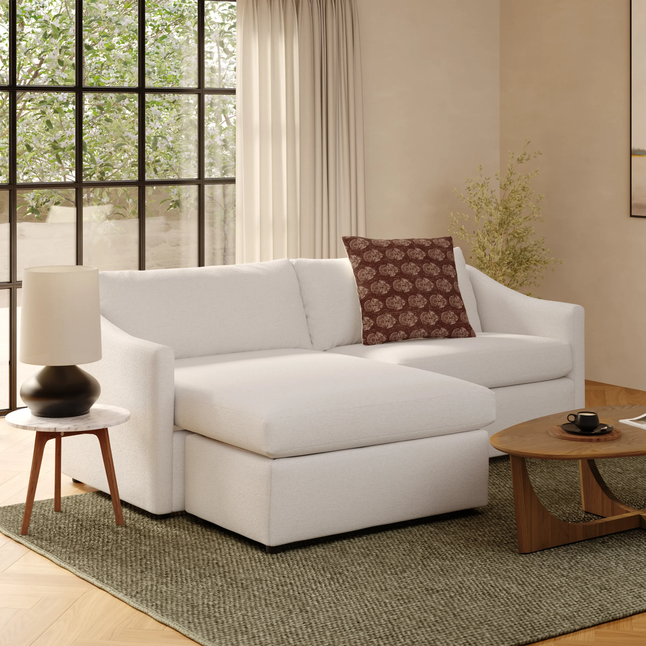 Landry 84.5_ Reversible Storage Sectional - Napa White