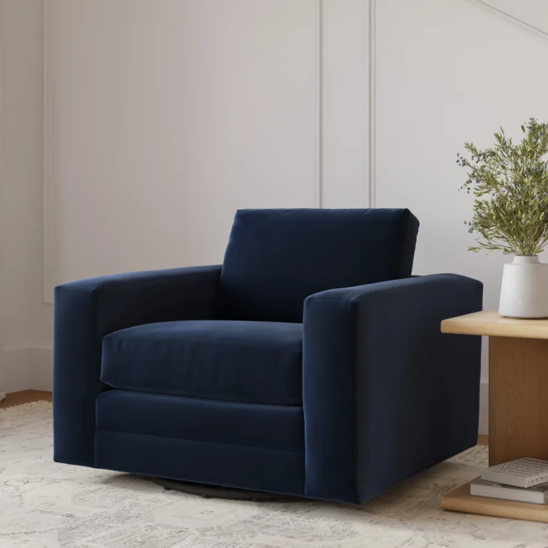Riley 42_ Grand Velvet Swivel Chair - Hale Ink