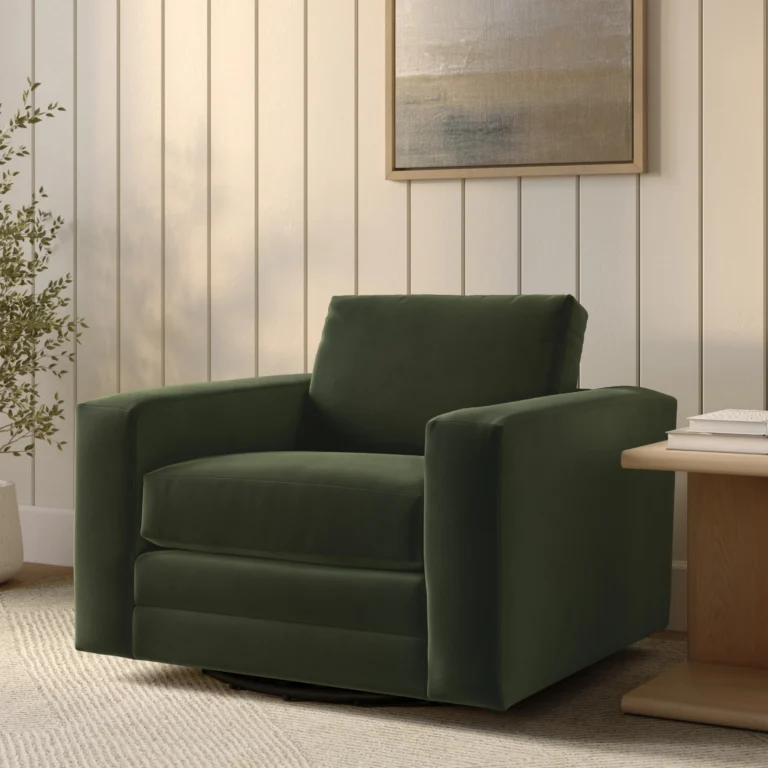 Riley 42_ Grand Velvet Swivel Chair - Hale Fir Green
