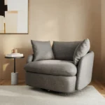Leigh 47_ Grand Swivel Lounge Chair - Silver Gray