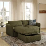 Leigh 86_ Reversible Storage Sleeper Sectional - Napa Moss