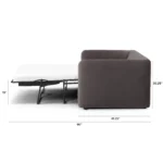 Leigh 86_ Velvet Reversible Storage Sleeper Sectional - Hale Warm Gray