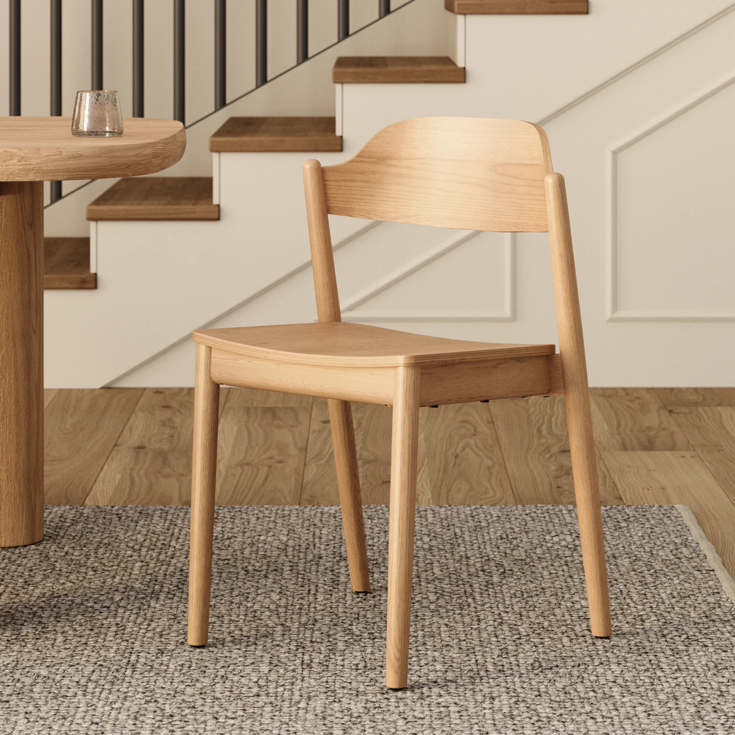 Sylvo Stackable Dining Chair - White Oak - Image 2