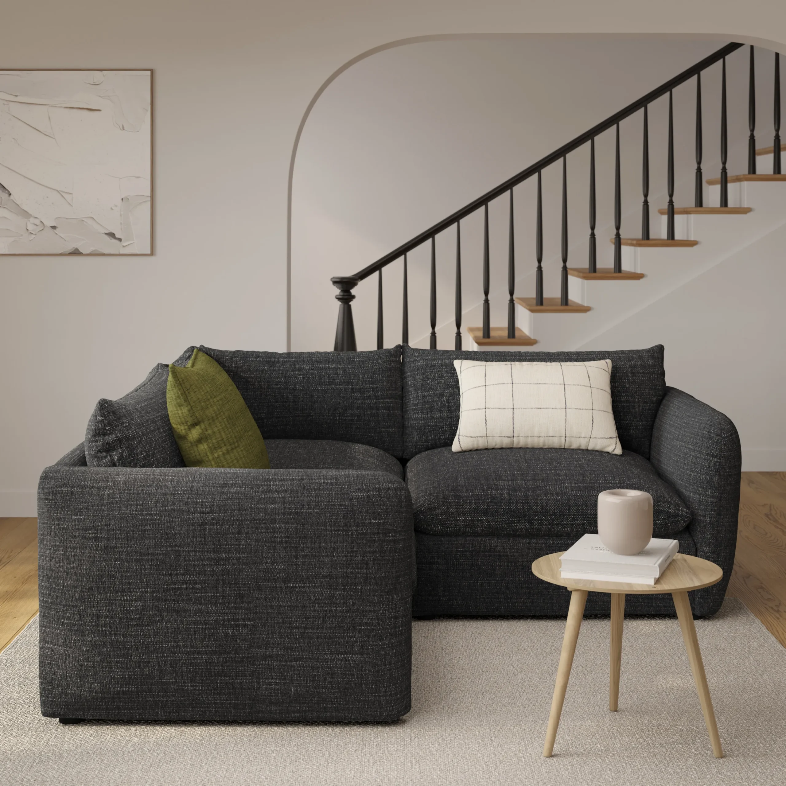 Leigh 87_ Modular Corner Sectional - Napa Charcoal
