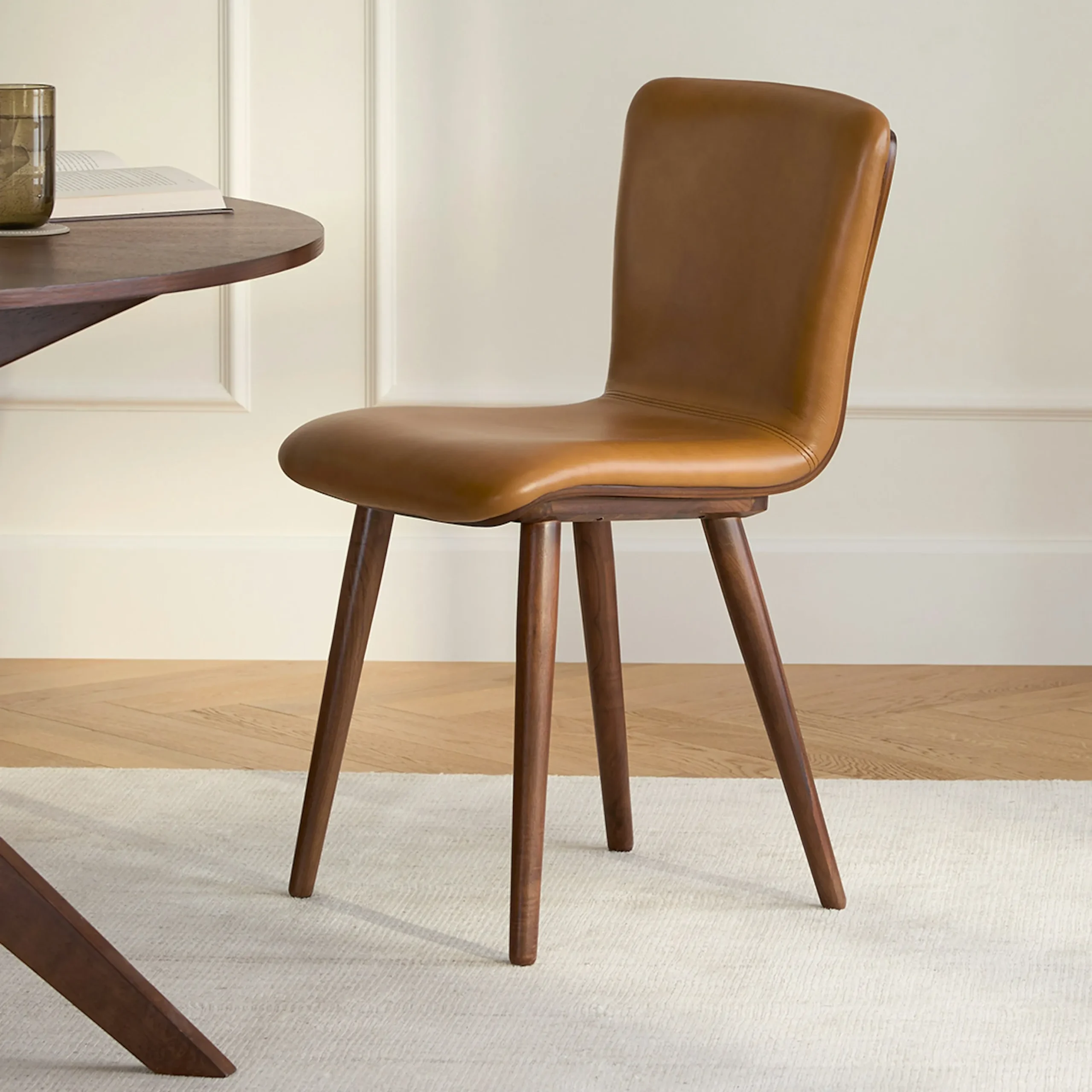 Sede Leather Dining Chair - Walnut and Toscana Tan - Image 2