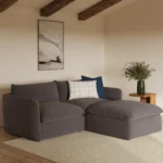 Leigh 92_ Velvet Modular Sectional - Hale Warm Gray