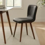 Sede Leather Dining Chair - Walnut and Black