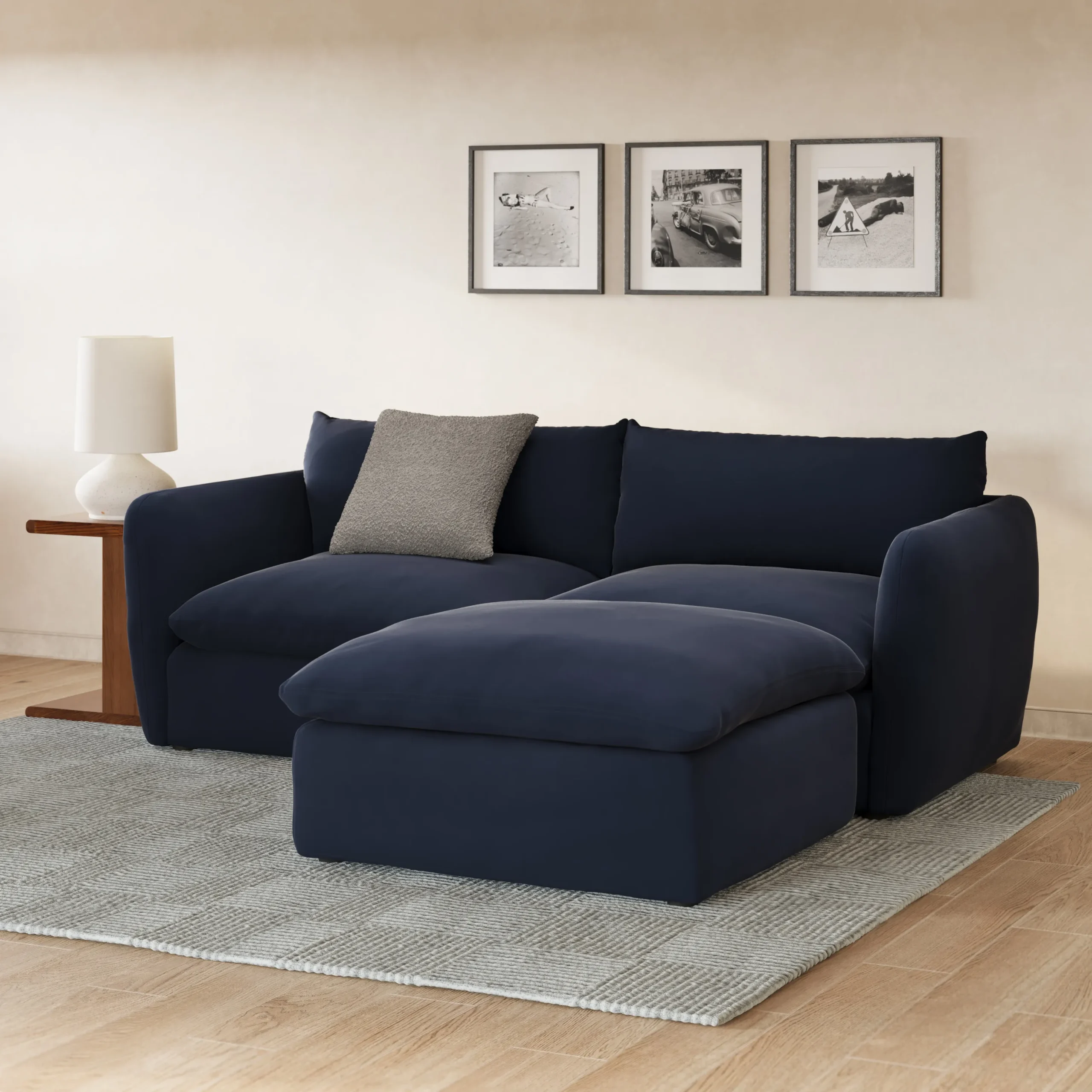 Leigh 92_ Velvet Modular Sectional - Hale Ink
