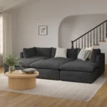 Leigh 121.5_ Modular Open Pit Sectional - Napa Charcoal
