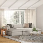 Leigh 121.5_ Modular Open Pit Sectional - Silver Ivory