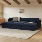 Leigh 121.5_ Velvet Modular Open Pit Sectional - Hale Ink