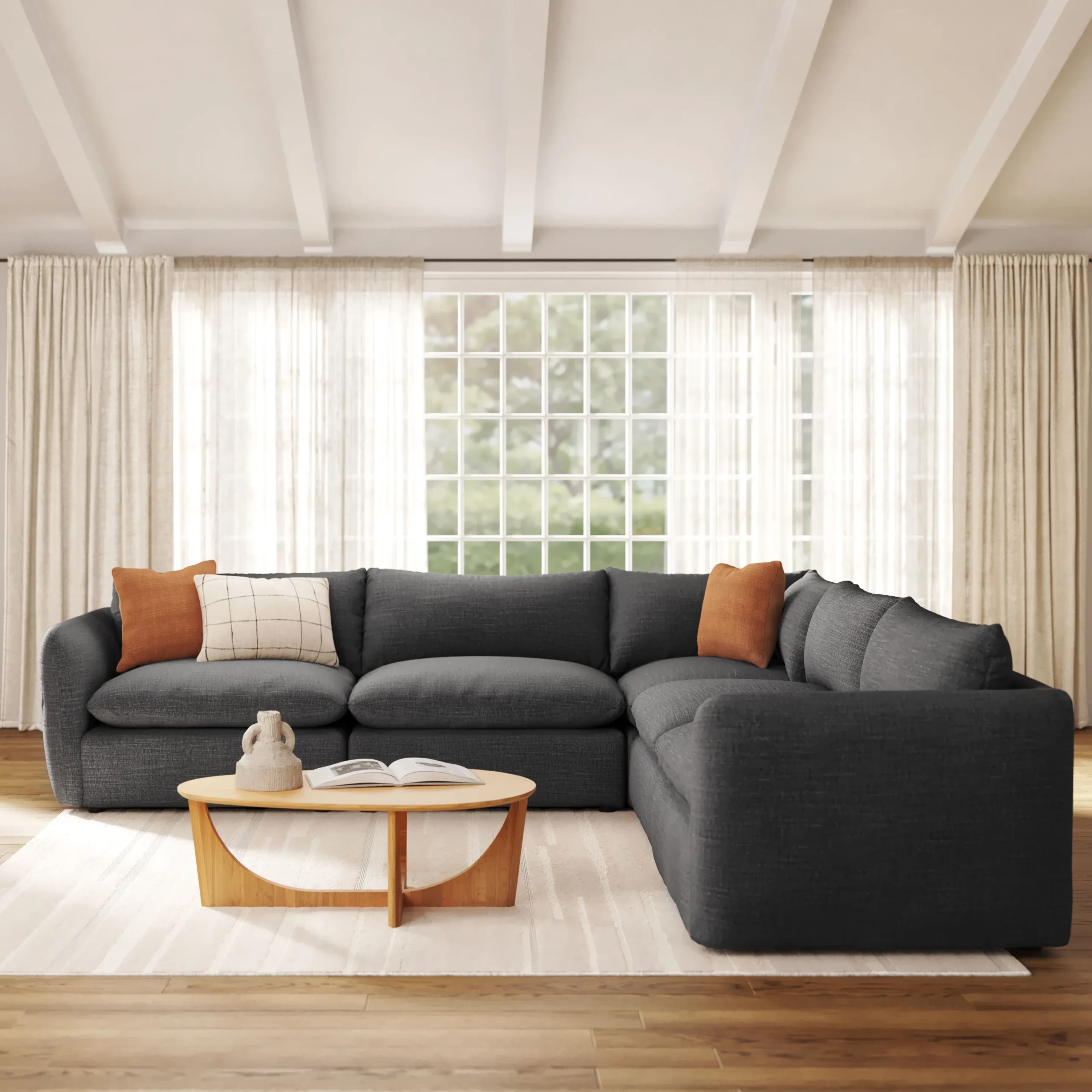 Leigh 126_ Modular Corner Sectional - Napa Charcoal