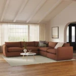 Leigh 126_ Modular Corner Sectional - Napa Rust