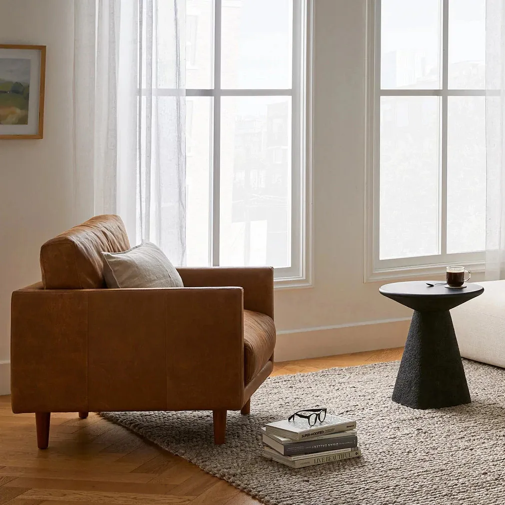 Ozetta Concrete Side Table - Moonlit Black - Image 7