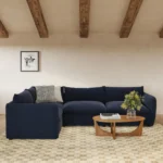 Leigh 126_ Velvet Modular L Sectional - Hale Ink