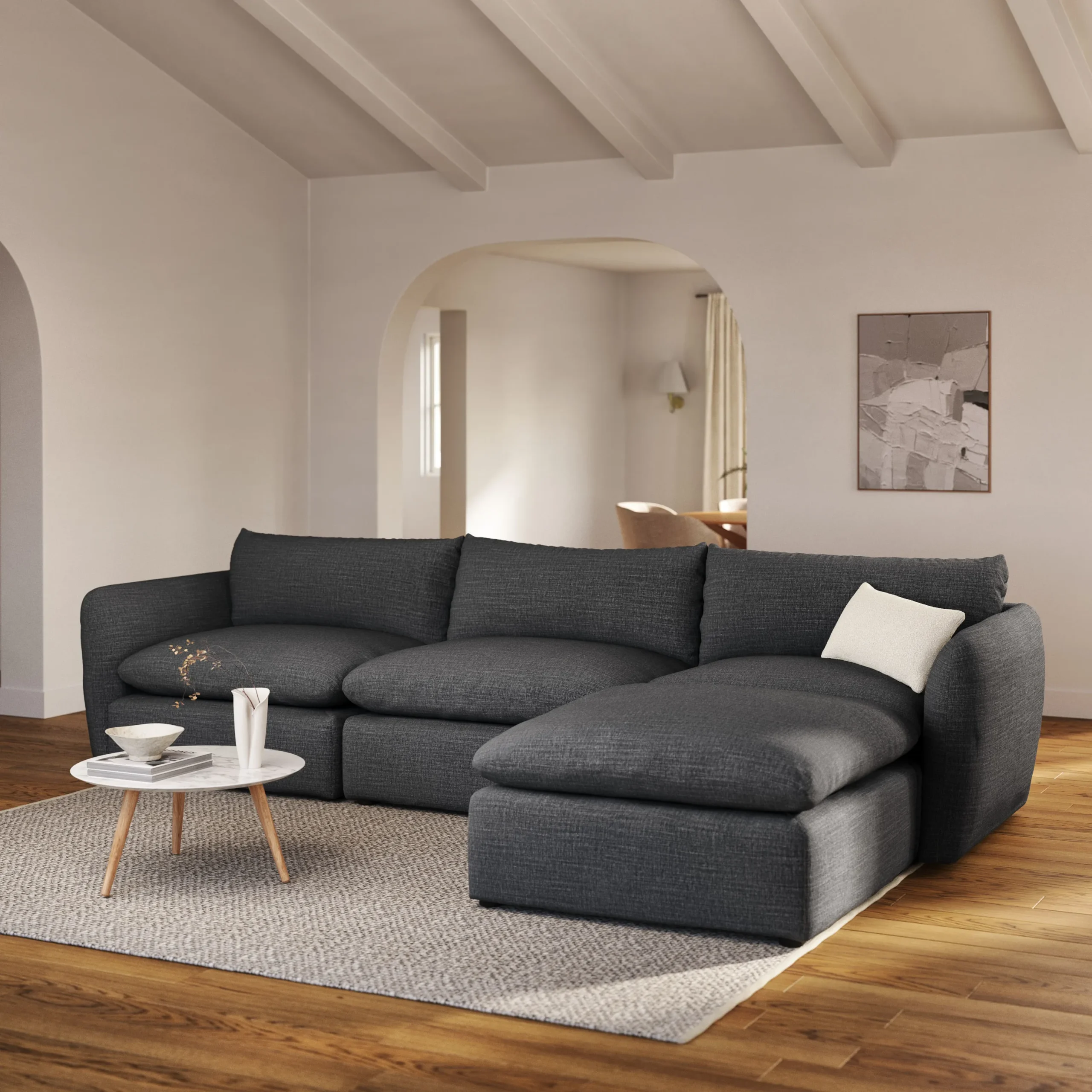 Leigh 131.5_ Modular Sectional - Napa Charcoal