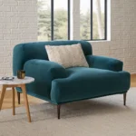 Abisko 42.5_ Velvet Lounge Chair - Plush Pacific Blue