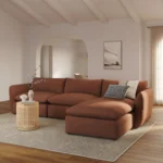Leigh 131.5_ Modular Sectional - Napa Rust