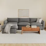 Leigh 131.5_ Modular Sectional - Silver Gray
