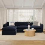 Leigh 131.5_ Velvet Modular Sectional - Hale Ink