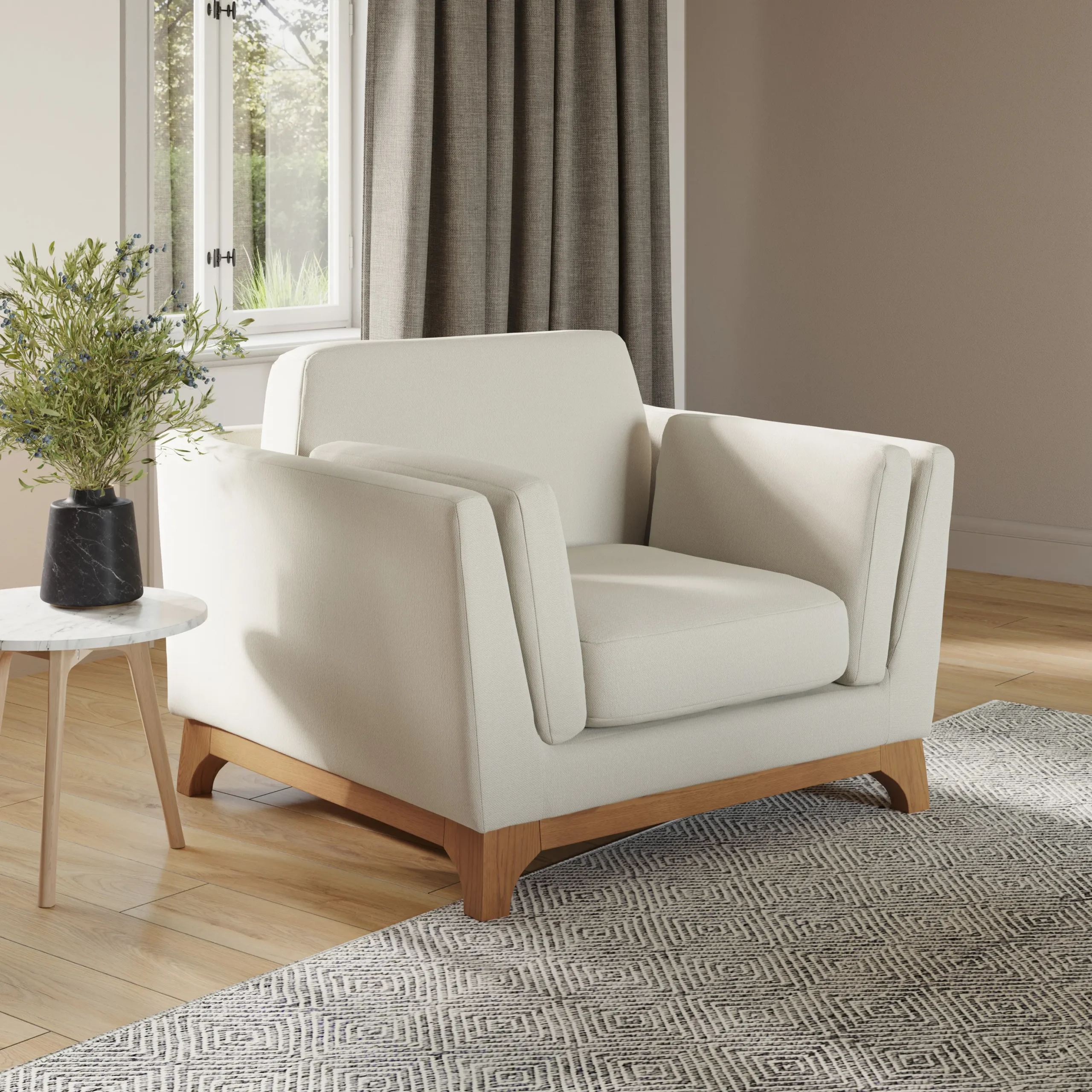 Ceni 39_ Lounge Chair - Buckler Ivory