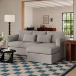 Marina 90_ Reversible Storage Sectional - Hestia Gray