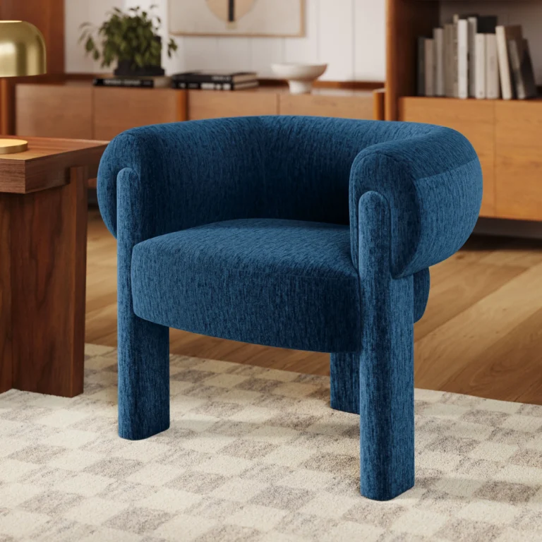 Everse 33.5_ Velvet Lounge Chair - Melange Twilight