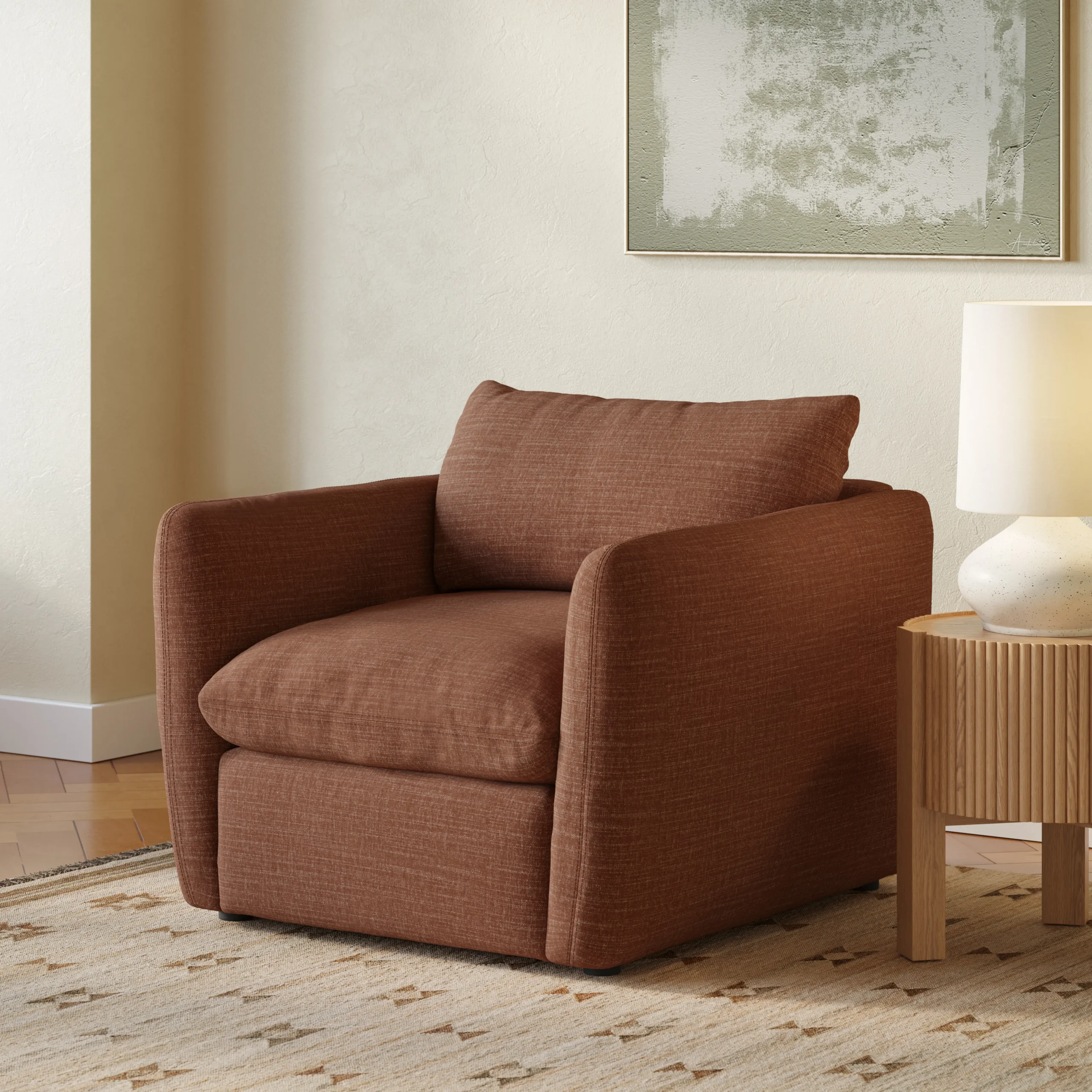 Leigh 42_ Lounge Chair - Napa Rust