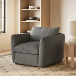 Leigh 42_ Lounge Chair - Silver Gray
