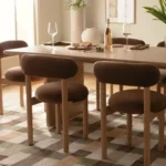 Munk Velvet Dining Chair - White Oak and Hale Earth