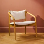 Lento 25_ Lounge Chair - Ivory Bouclé