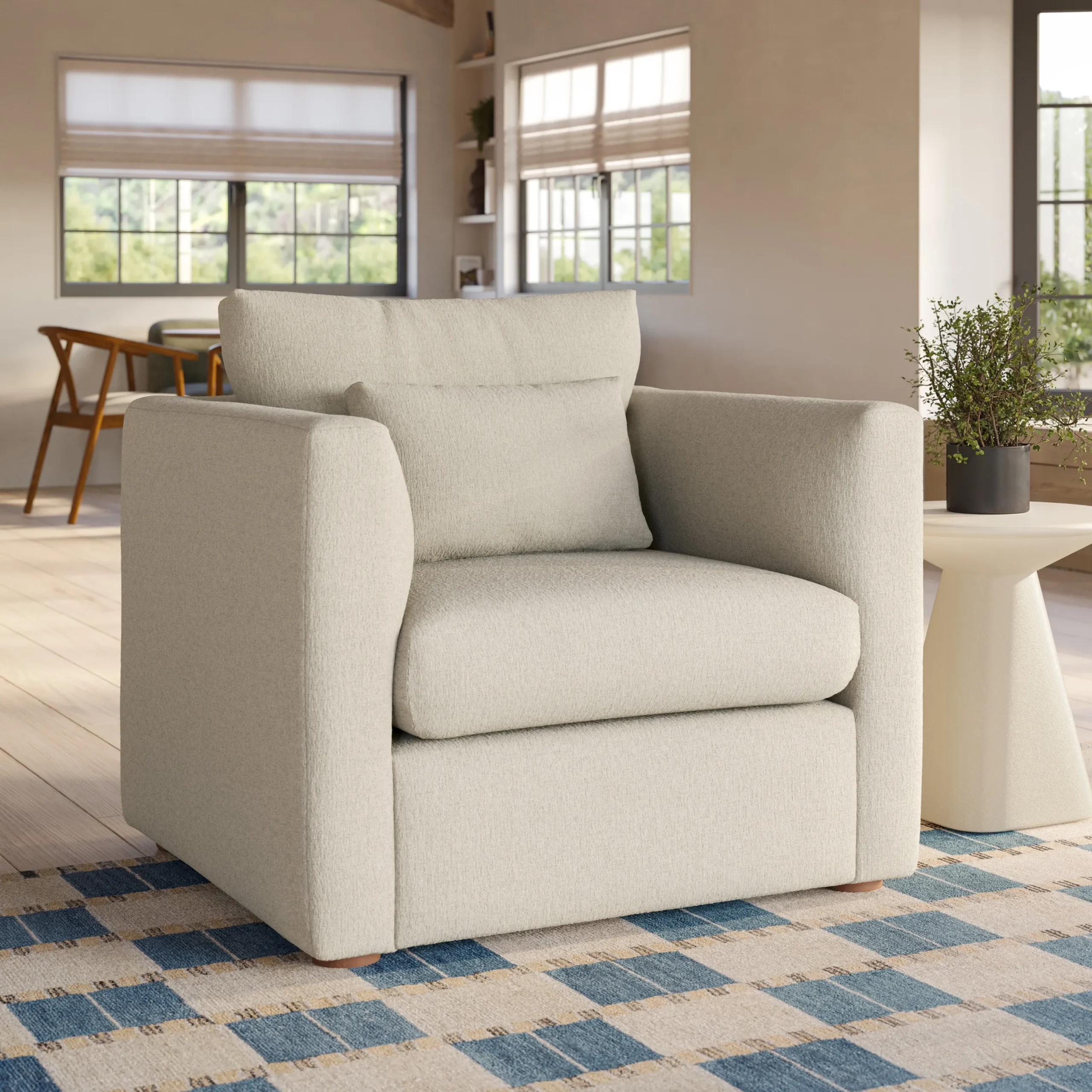 Marina 38_ Lounge Chair - Clover Ivory