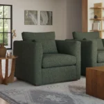 Marina 38_ Lounge Chair - Green Wool Bouclé