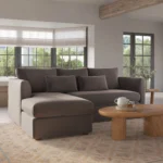 Marina 90_ Velvet Reversible Storage Sleeper Sectional - Hale Warm Gray